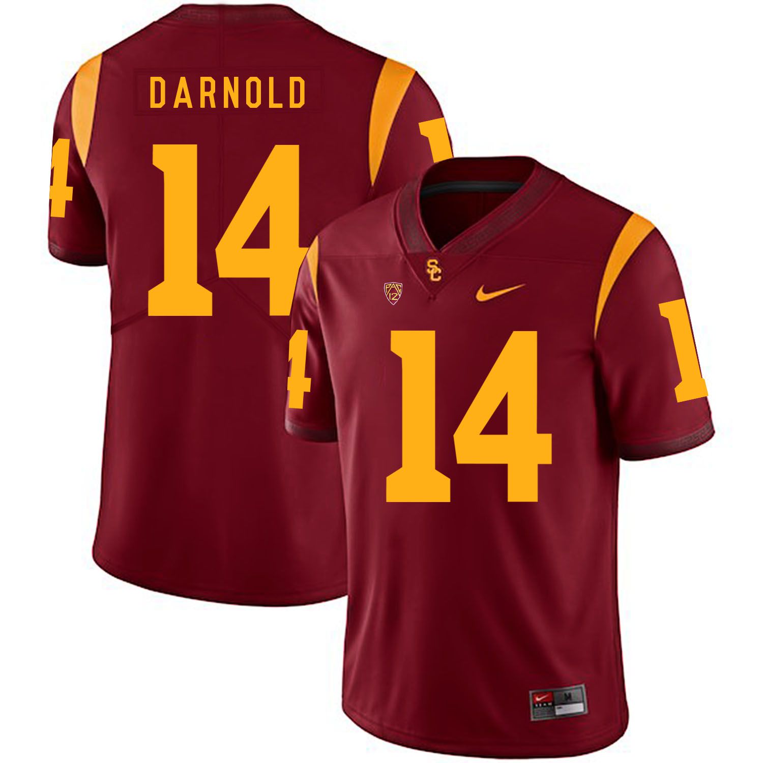 Men USC Trojans #14 Darnold Red Customized NCAA Jerseys->customized ncaa jersey->Custom Jersey